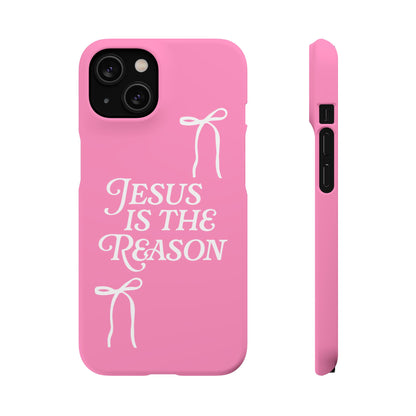 Jesus Is the Reason iPhone Snap Case in Pink