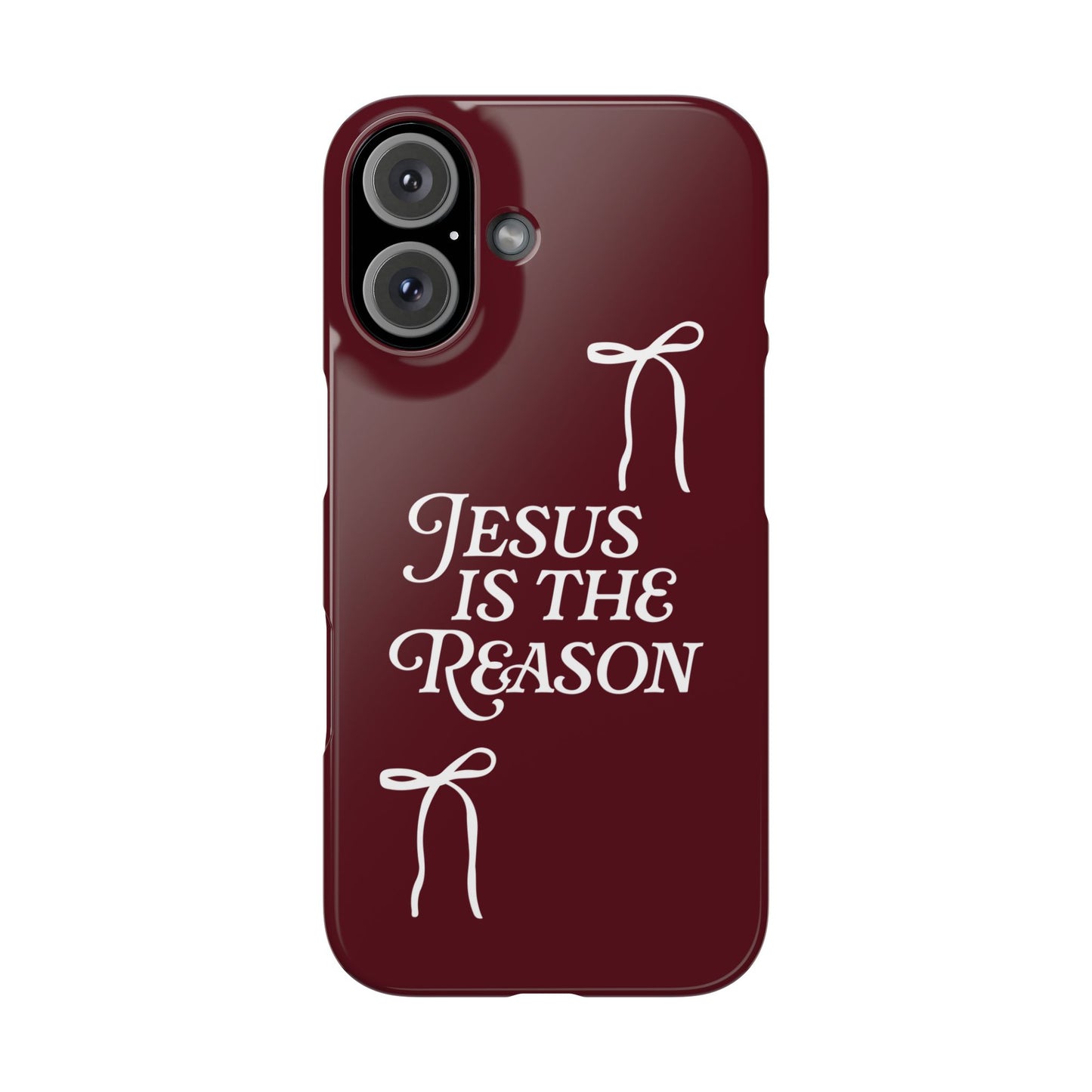 Jesus Is the Reason iPhone Snap Case in Burgundy