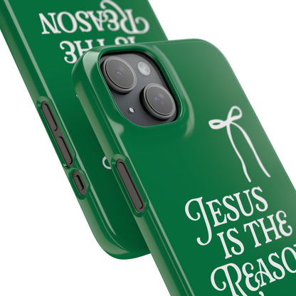 Jesus Is the Reason iPhone Snap Case in Green