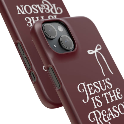 Jesus Is the Reason iPhone Snap Case in Burgundy