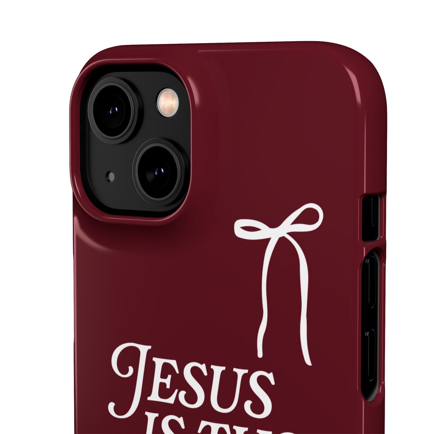 Jesus Is the Reason iPhone Snap Case in Burgundy