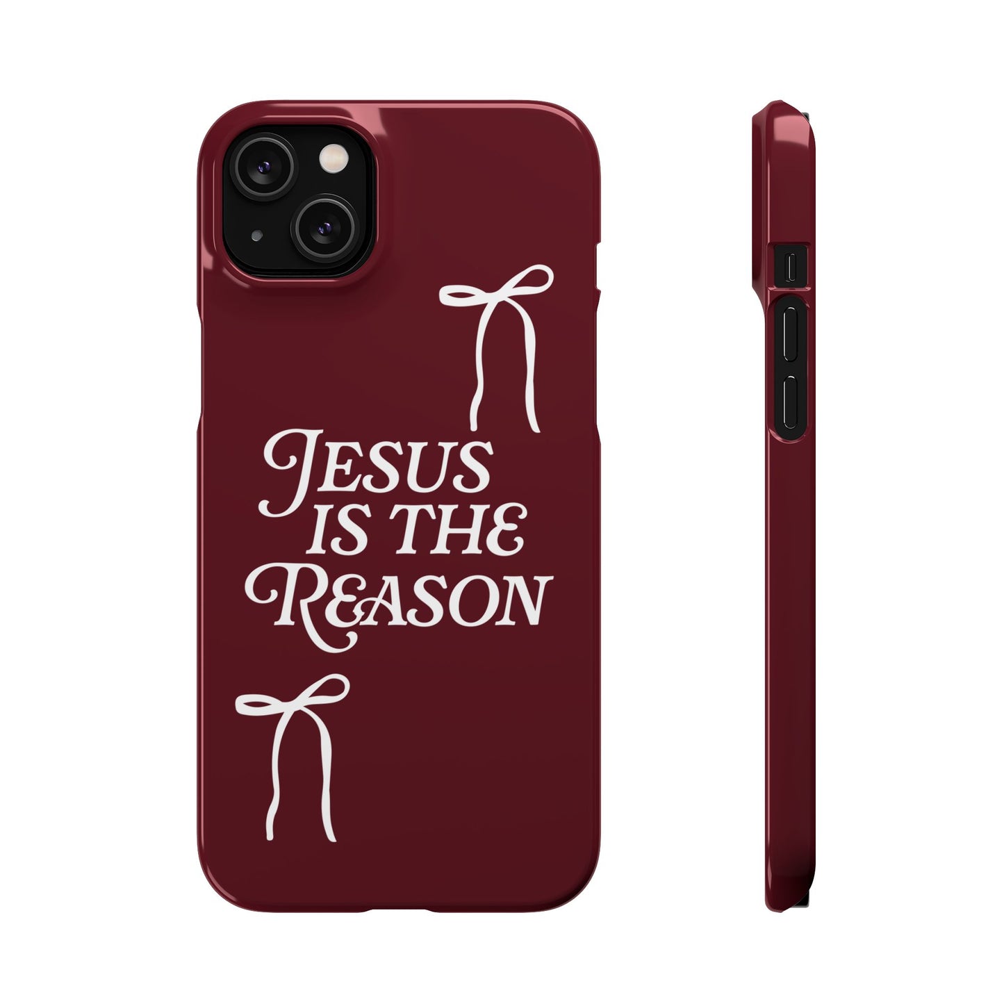 Jesus Is the Reason iPhone Snap Case in Burgundy