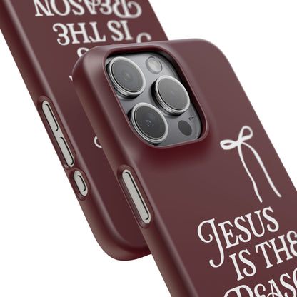 Jesus Is the Reason iPhone Snap Case in Burgundy