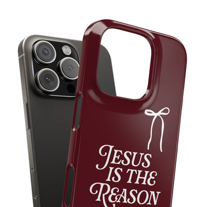 Jesus Is the Reason iPhone Snap Case in Burgundy