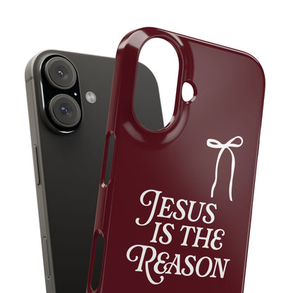 Jesus Is the Reason iPhone Snap Case in Burgundy