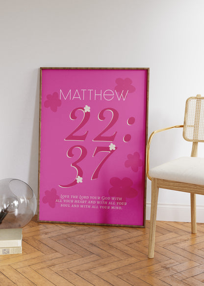 Matthew 22:37 - Pink