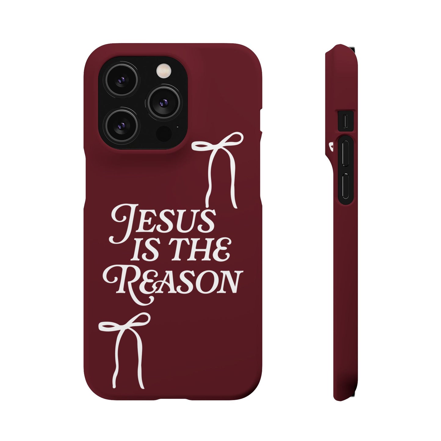 Jesus Is the Reason iPhone Snap Case in Burgundy