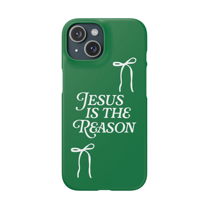 Jesus Is the Reason iPhone Snap Case in Green