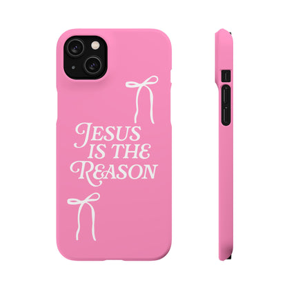 Jesus Is the Reason iPhone Snap Case in Pink