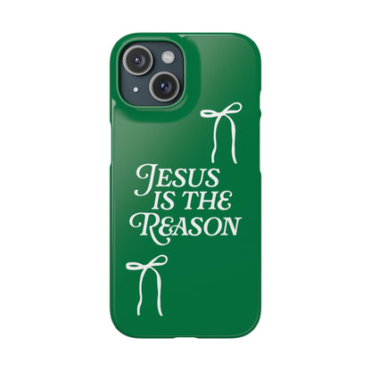 Jesus Is the Reason iPhone Snap Case in Green