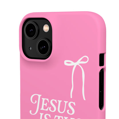 Jesus Is the Reason iPhone Snap Case in Pink