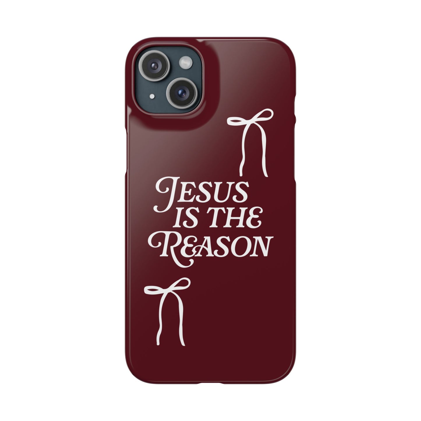 Jesus Is the Reason iPhone Snap Case in Burgundy