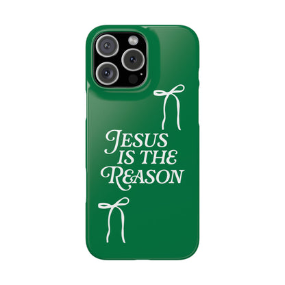 Jesus Is the Reason iPhone Snap Case in Green