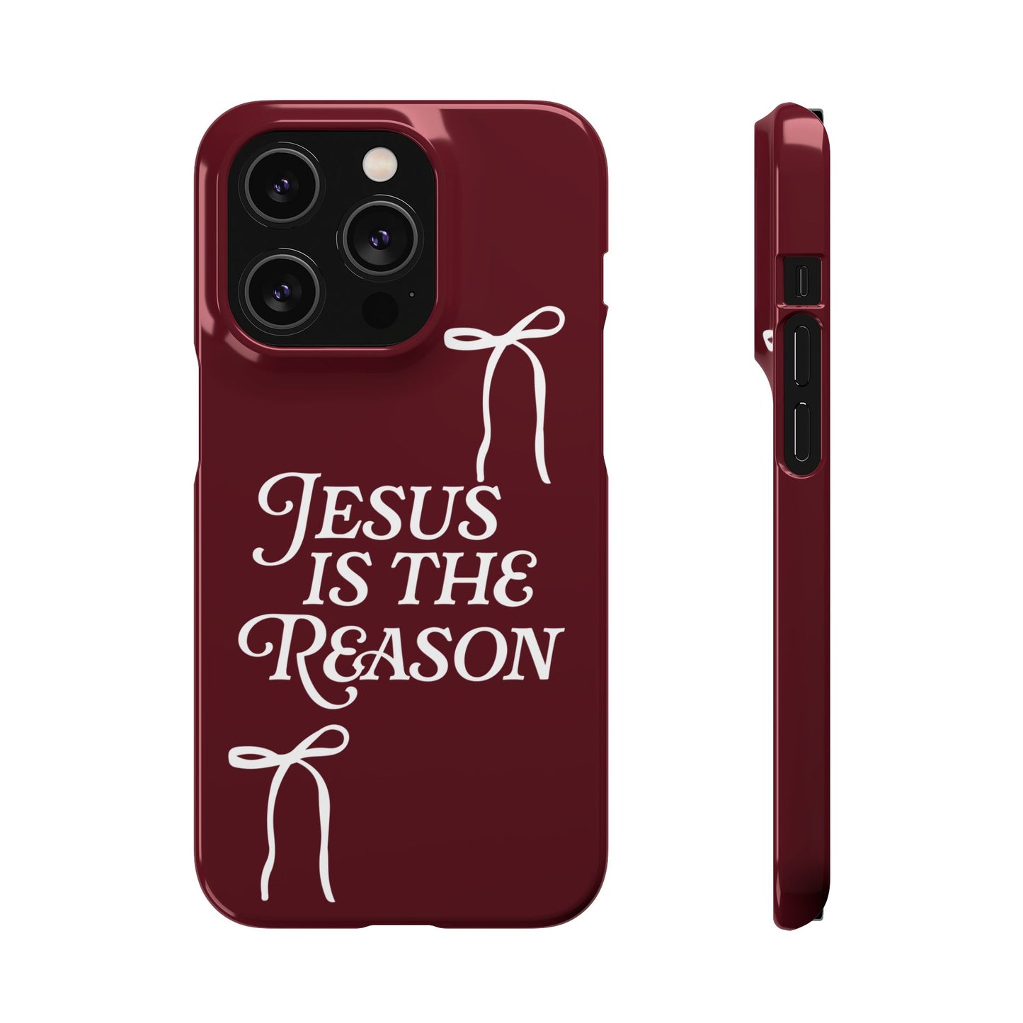 Jesus Is the Reason iPhone Snap Case in Burgundy