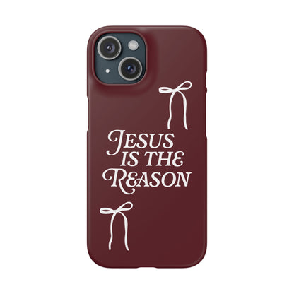 Jesus Is the Reason iPhone Snap Case in Burgundy