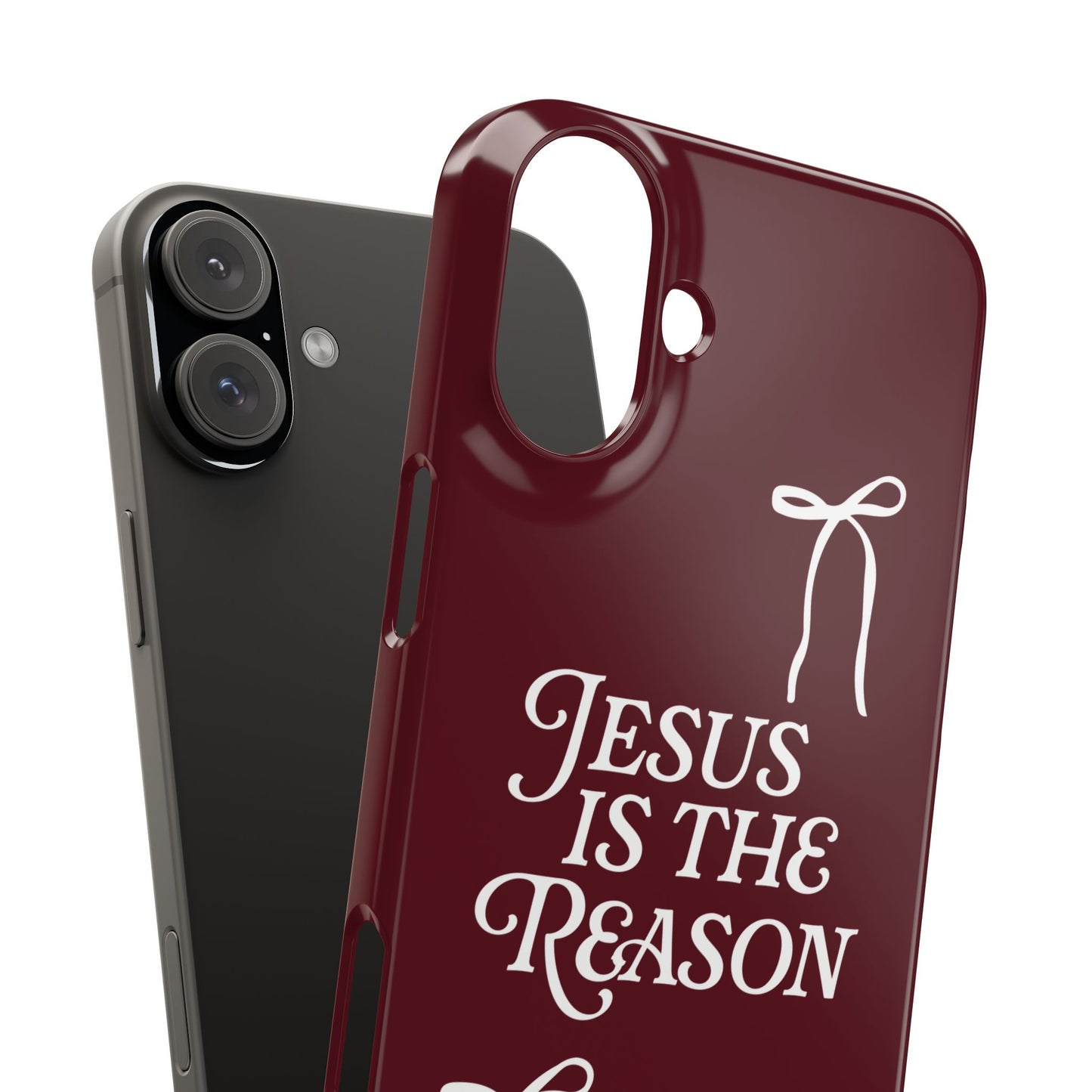 Jesus Is the Reason iPhone Snap Case in Burgundy