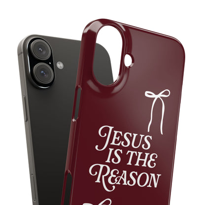 Jesus Is the Reason iPhone Snap Case in Burgundy