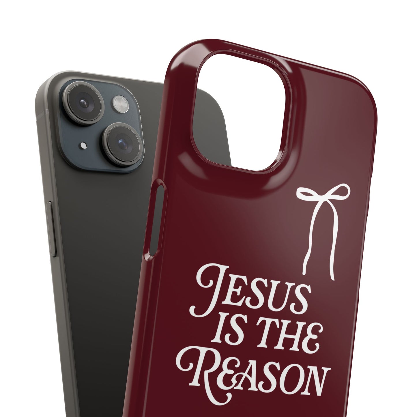 Jesus Is the Reason iPhone Snap Case in Burgundy