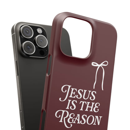 Jesus Is the Reason iPhone Snap Case in Burgundy