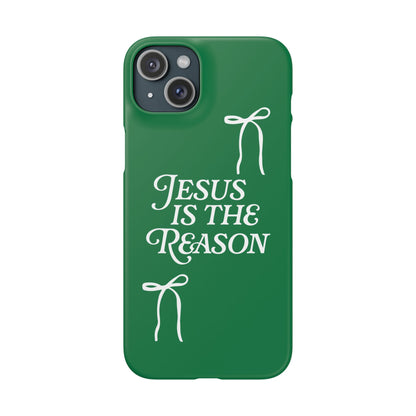 Jesus Is the Reason iPhone Snap Case in Green