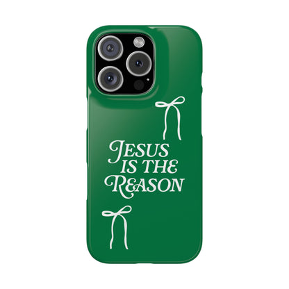 Jesus Is the Reason iPhone Snap Case in Green