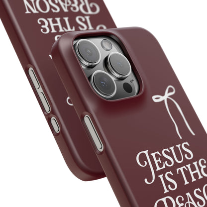 Jesus Is the Reason iPhone Snap Case in Burgundy