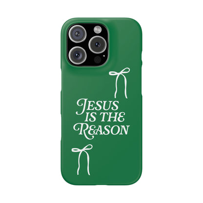 Jesus Is the Reason iPhone Snap Case in Green