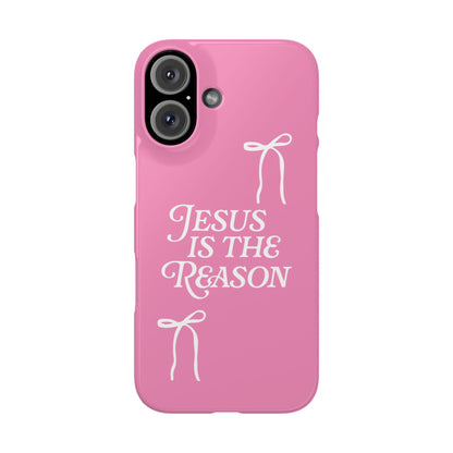 Jesus Is the Reason iPhone Snap Case in Pink