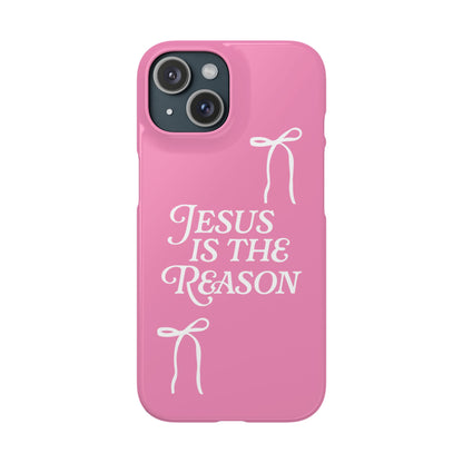 Jesus Is the Reason iPhone Snap Case in Pink