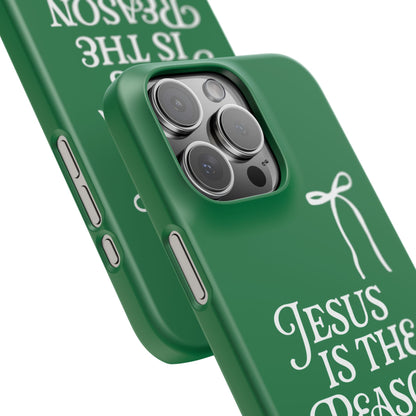 Jesus Is the Reason iPhone Snap Case in Green