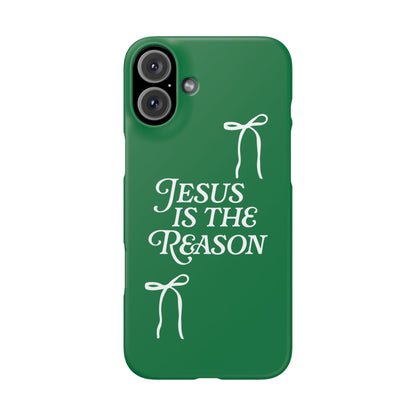 Jesus Is the Reason iPhone Snap Case in Green