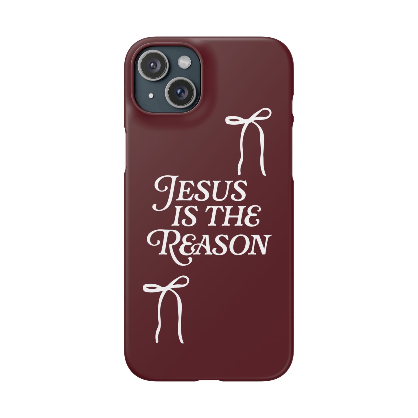 Jesus Is the Reason iPhone Snap Case in Burgundy