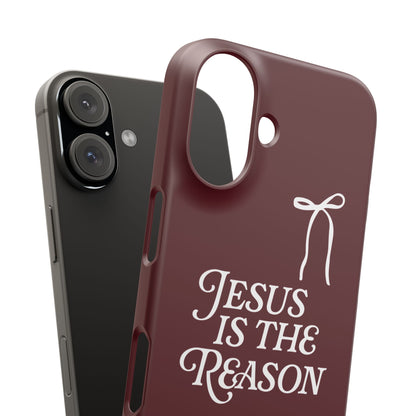 Jesus Is the Reason iPhone Snap Case in Burgundy