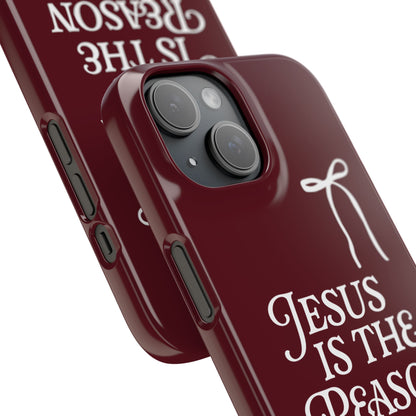 Jesus Is the Reason iPhone Snap Case in Burgundy