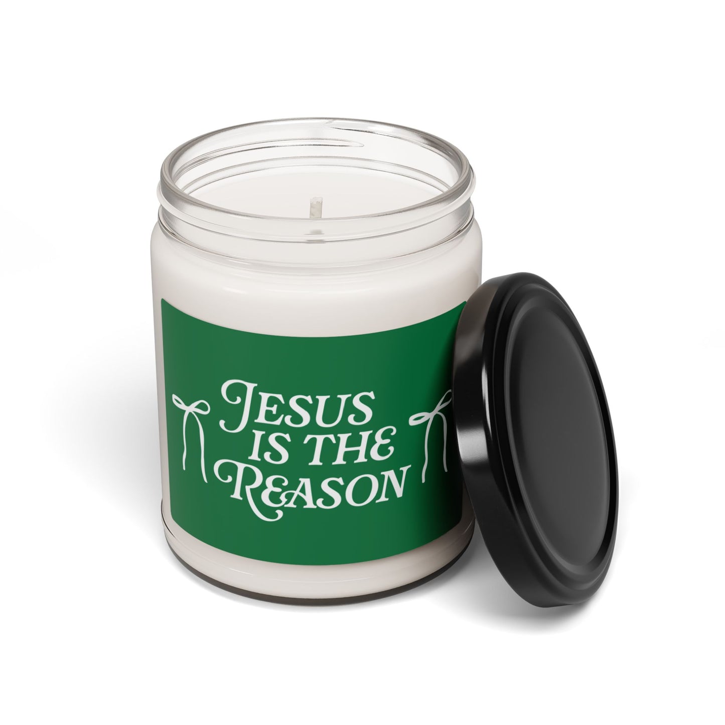 Jesus Is the Reason Candle Scented Soy Candle, 9oz Green Label