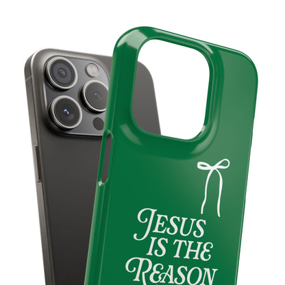 Jesus Is the Reason iPhone Snap Case in Green