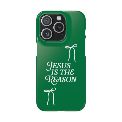 Jesus Is the Reason iPhone Snap Case in Green