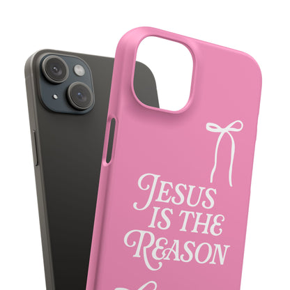 Jesus Is the Reason iPhone Snap Case in Pink