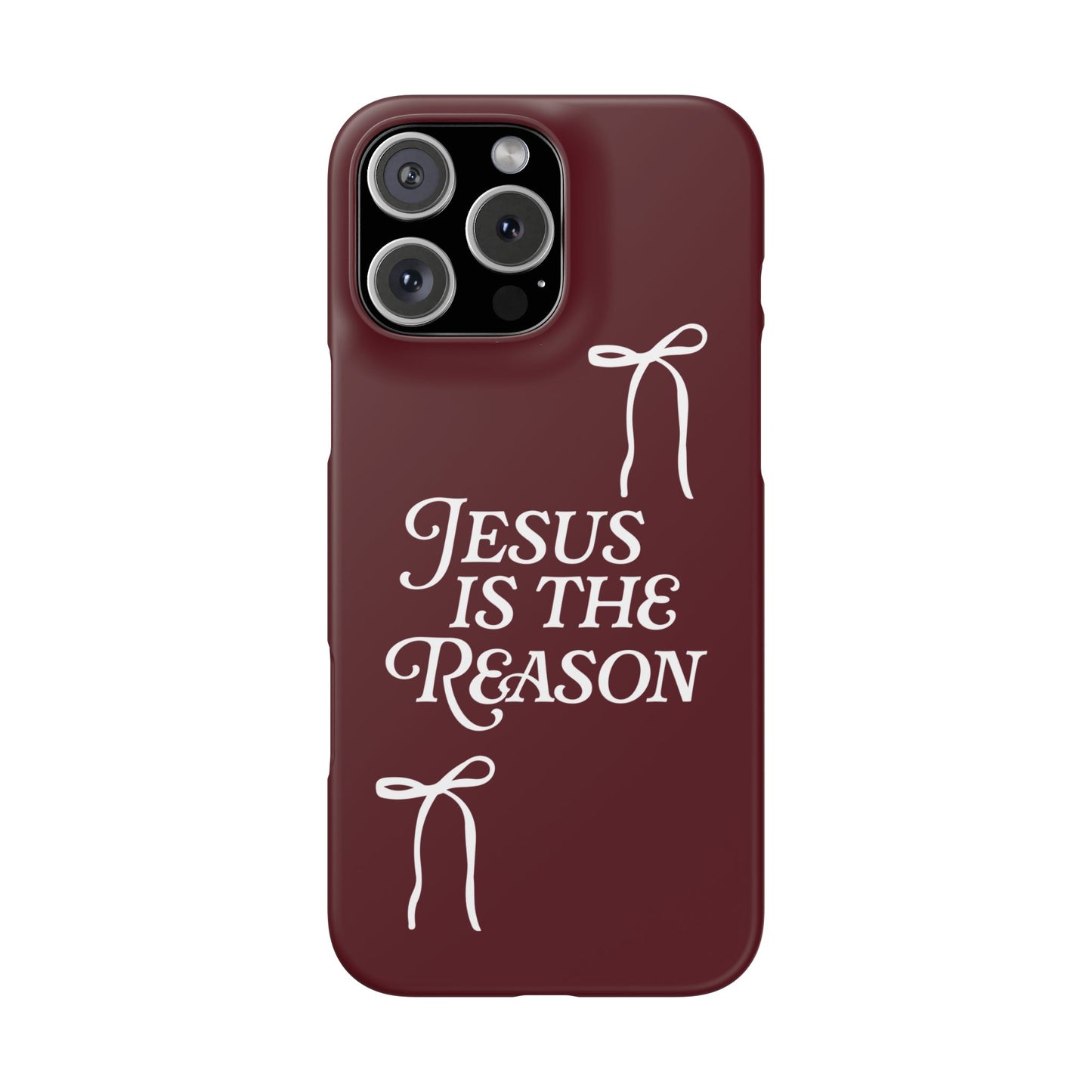 Jesus Is the Reason iPhone Snap Case in Burgundy