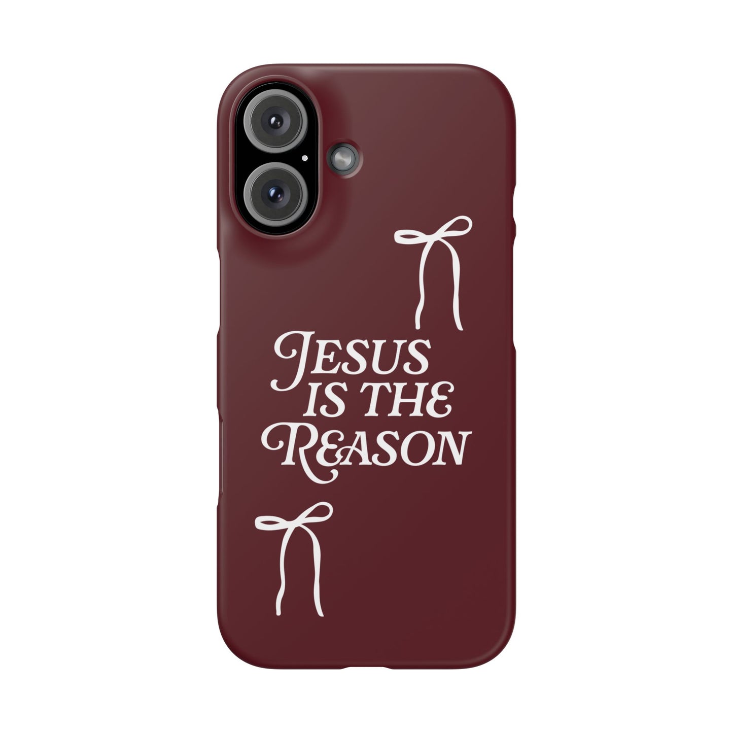 Jesus Is the Reason iPhone Snap Case in Burgundy