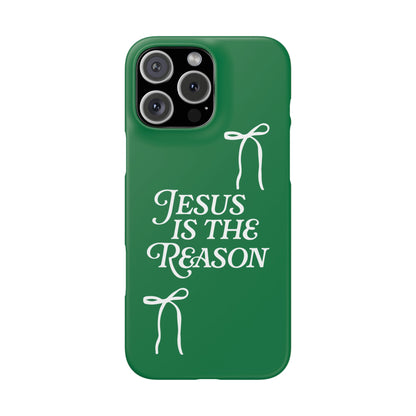 Jesus Is the Reason iPhone Snap Case in Green