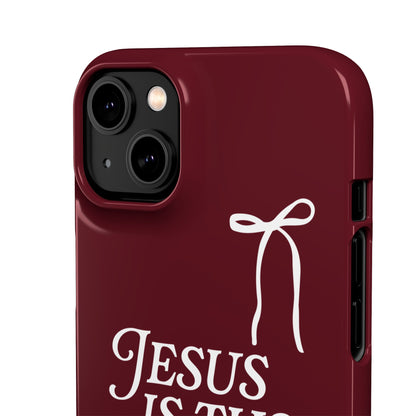 Jesus Is the Reason iPhone Snap Case in Burgundy