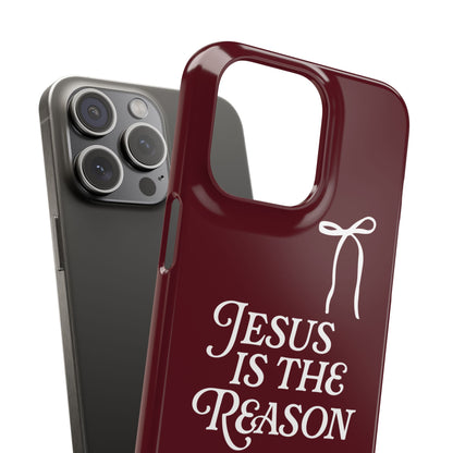 Jesus Is the Reason iPhone Snap Case in Burgundy