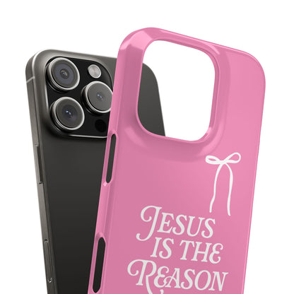 Jesus Is the Reason iPhone Snap Case in Pink