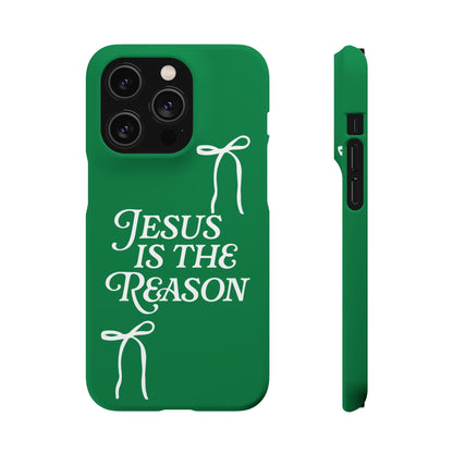 Jesus Is the Reason iPhone Snap Case in Green