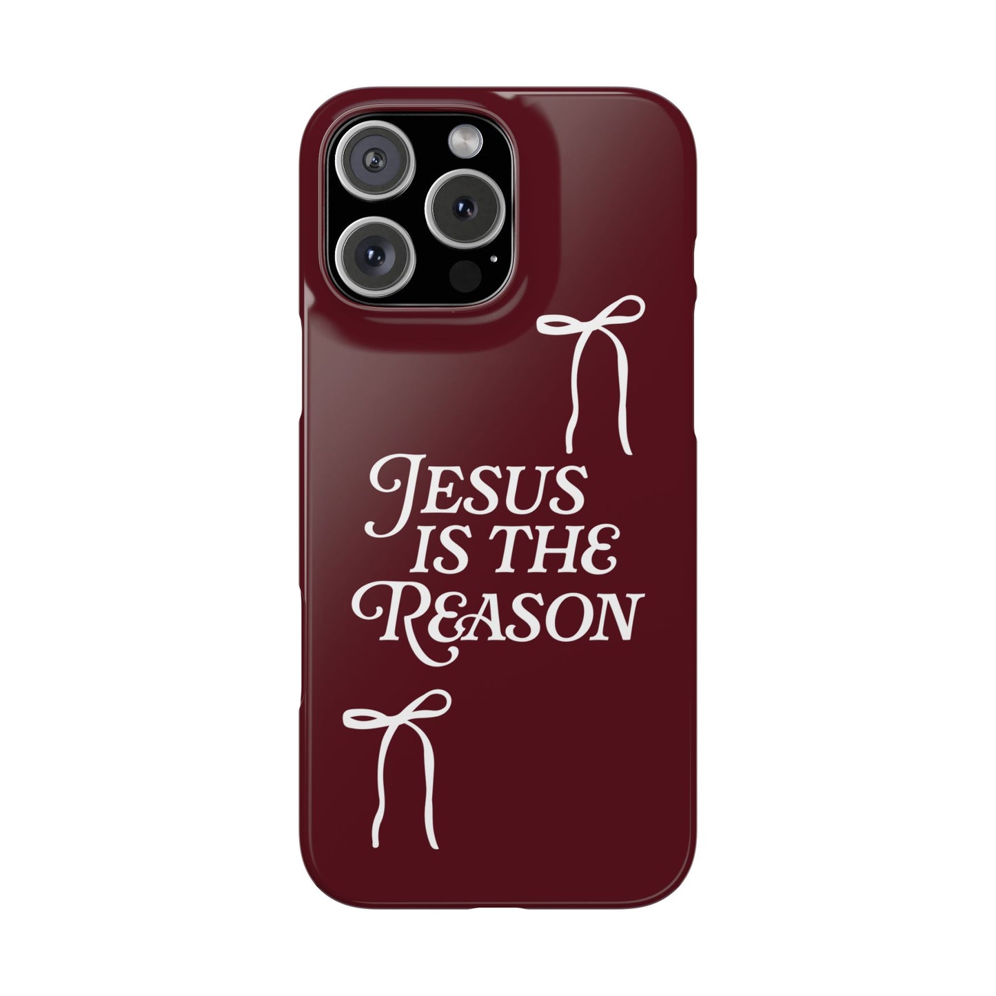 Jesus Is the Reason iPhone Snap Case in Burgundy