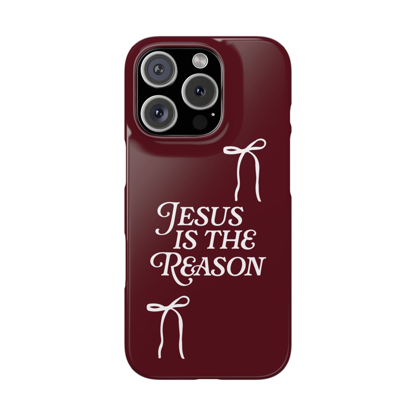 Jesus Is the Reason iPhone Snap Case in Burgundy