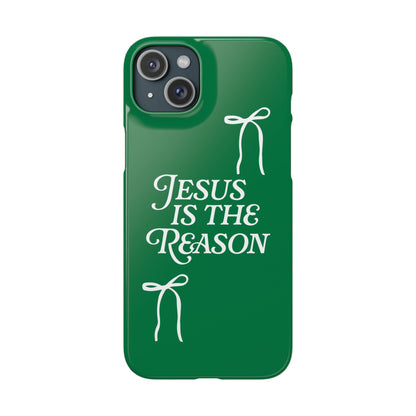 Jesus Is the Reason iPhone Snap Case in Green