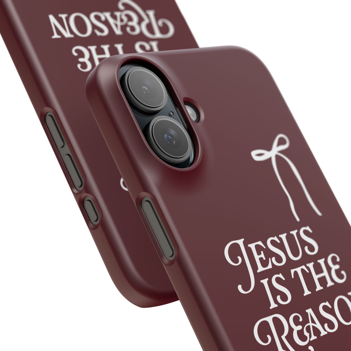 Jesus Is the Reason iPhone Snap Case in Burgundy