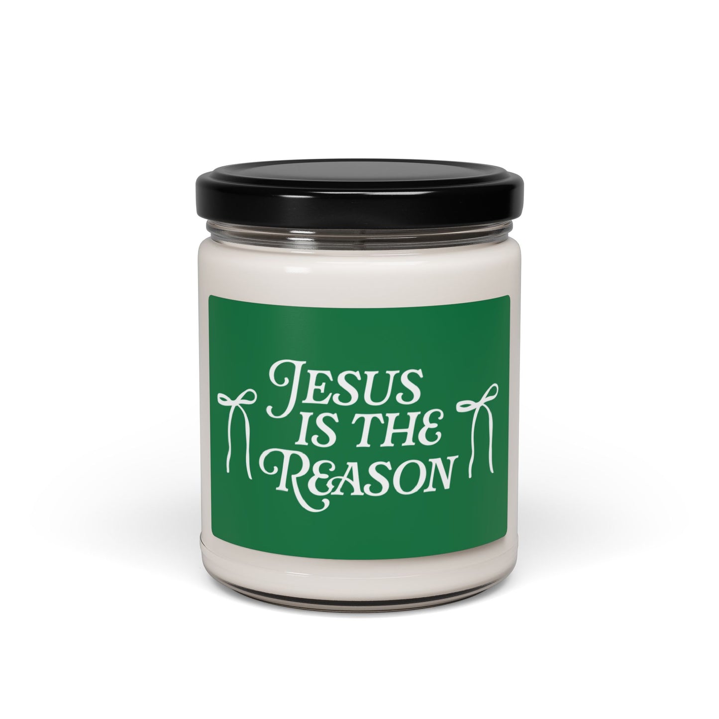 Jesus Is the Reason Candle Scented Soy Candle, 9oz Green Label